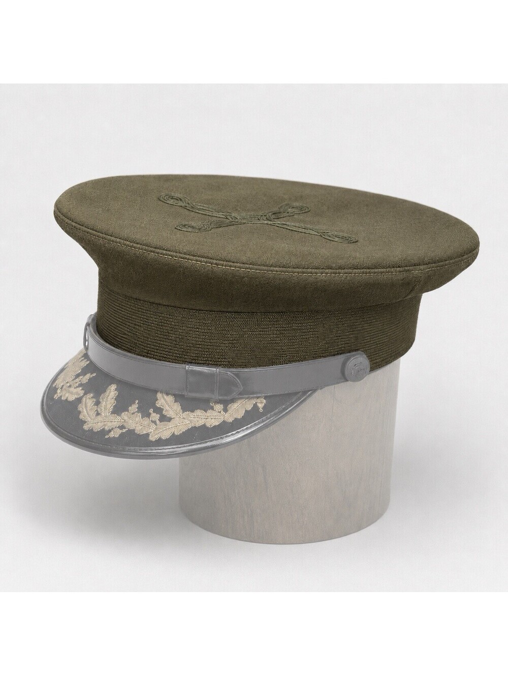 WWII USMC Officer Winter Service Cap Cover Berkshire Quatrefoil Wool Size 7 1/4